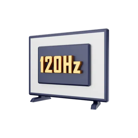 120 Hz Bildwiederholfrequenz  3D Illustration