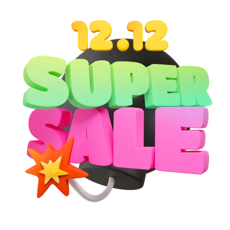 12.12 Super Sale  3D Icon