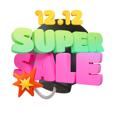 12.12 Super Sale  3D Icon