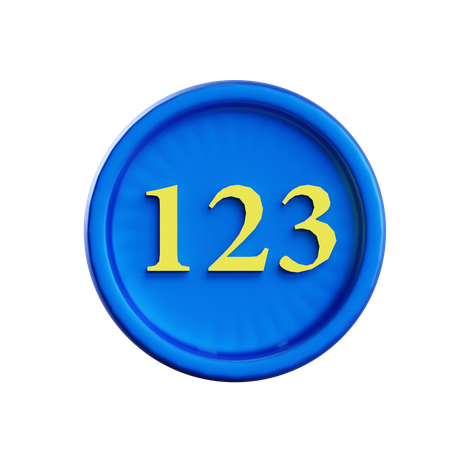 123 Number  3D Icon