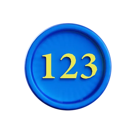 123 Number  3D Icon