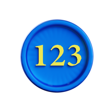 Número 123  3D Icon