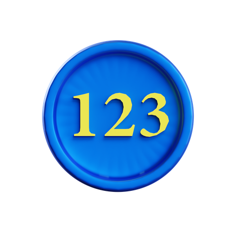 123 Nummer  3D Icon