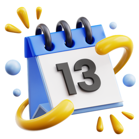 13 data  3D Icon