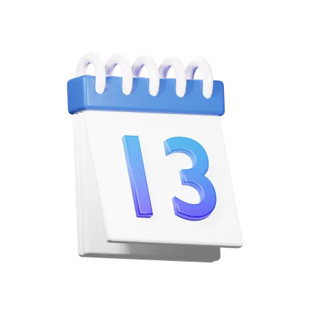 13 data  3D Icon