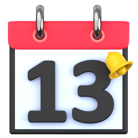 13 Date  3D Icon