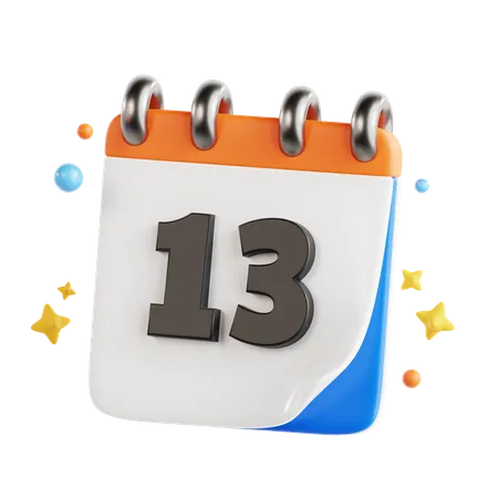 13 Datum  3D Icon