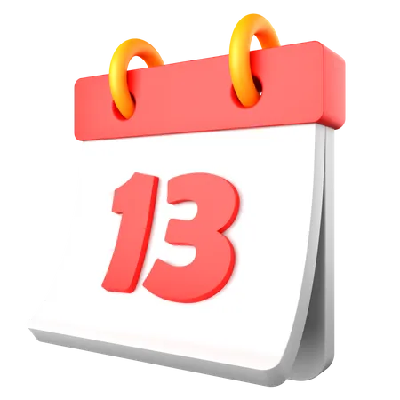 13 Datum  3D Icon