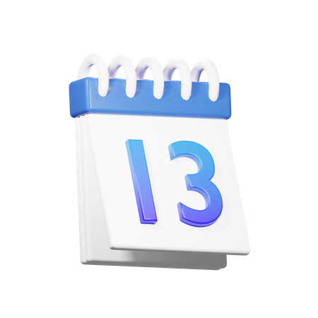 13 Datum  3D Icon