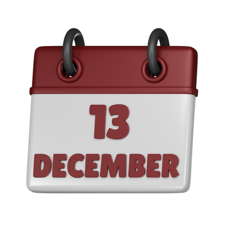 13 de dezembro  3D Icon