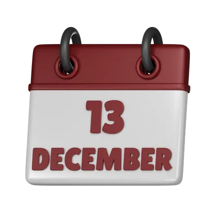 13 December  3D Icon