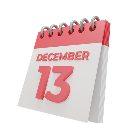 13 December  3D Icon