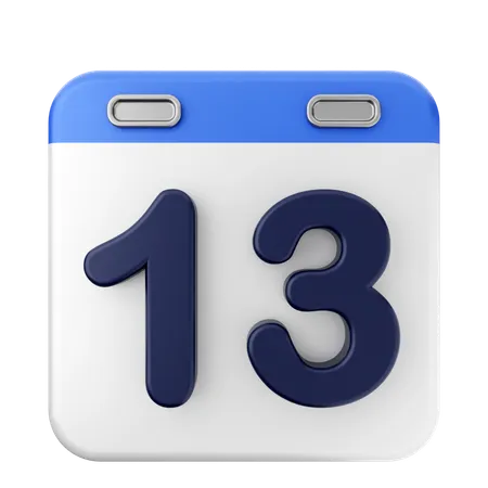 13° Calendario  3D Icon