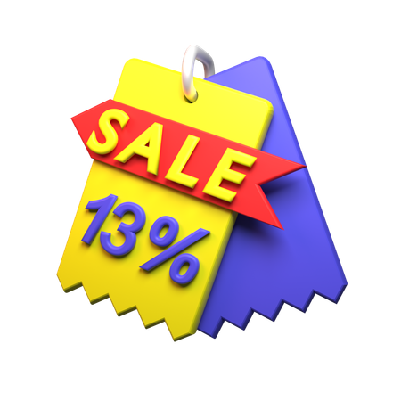 13% Discount  3D Icon