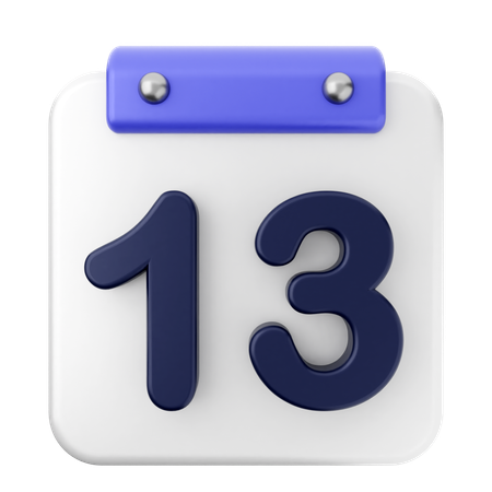 13e calendrier  3D Icon