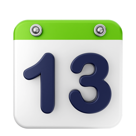 13e calendrier  3D Icon