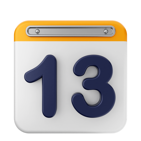 13e calendrier  3D Icon