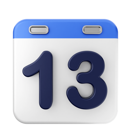 13e calendrier  3D Icon