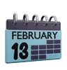 13 February Calender