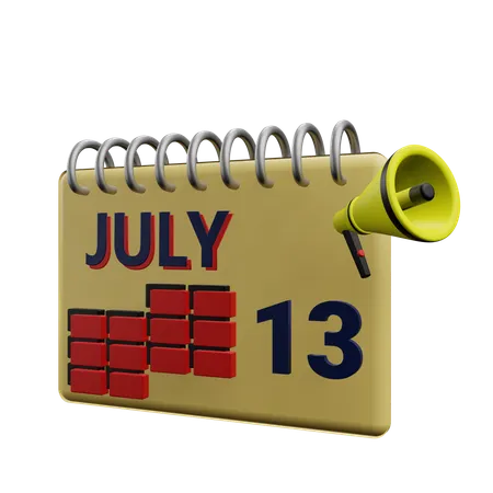 13 july  3D Icon