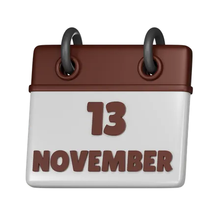 13 November  3D Icon