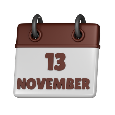 13 novembre  3D Icon