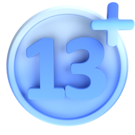 13 Plus  3D Icon