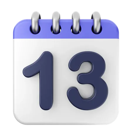 13º Calendário  3D Icon