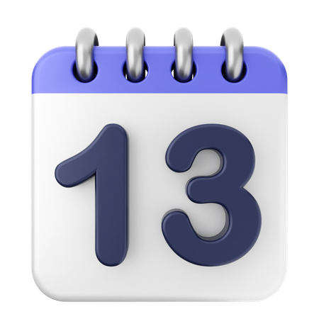 13th Calendar  3D Icon