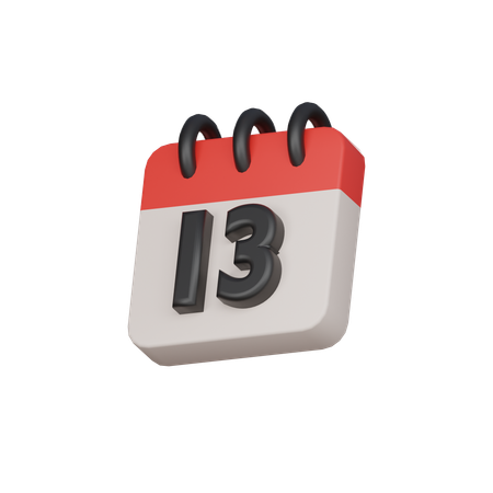 13th the thirteenth day  3D Icon