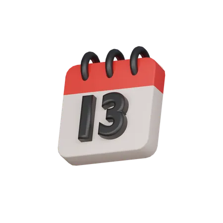 13th the thirteenth day  3D Icon