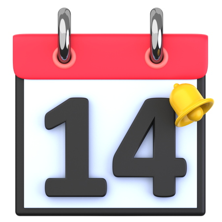 14 Date  3D Icon