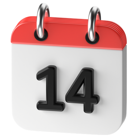 14 Date  3D Icon