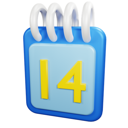 14 Date  3D Icon