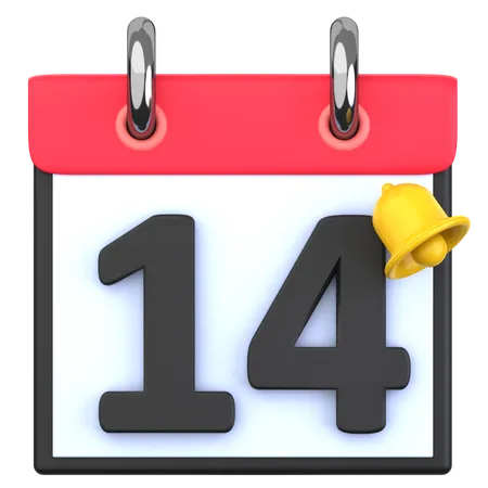 14 Date  3D Icon