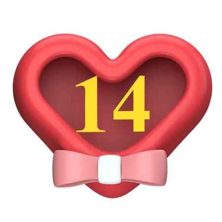 14 Date  3D Icon