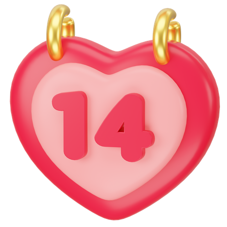 14 Date  3D Icon