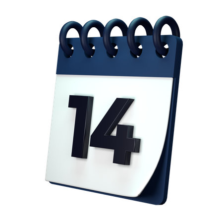 14 Date  3D Icon