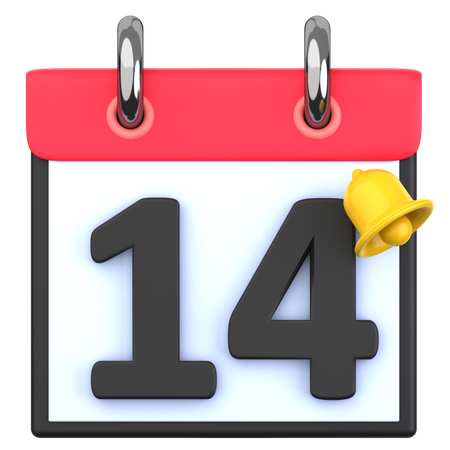 14 Date  3D Icon