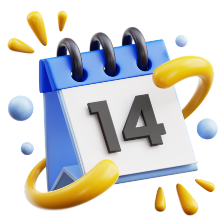 14 Datum  3D Icon