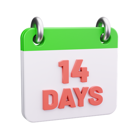 14 Days Return  3D Icon