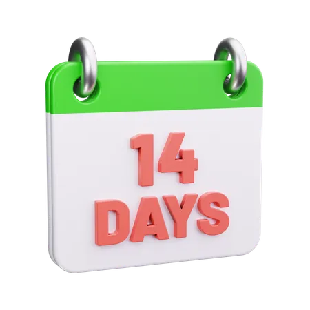 14 Days Return  3D Icon