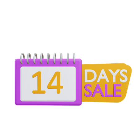 14 days sale  3D Icon