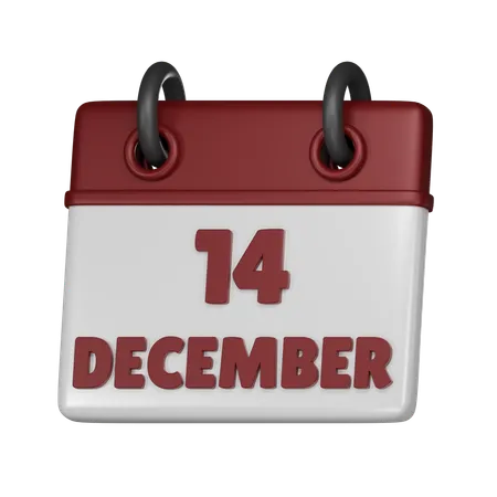 14 de dezembro  3D Icon