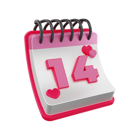 14 de febrero  3D Icon