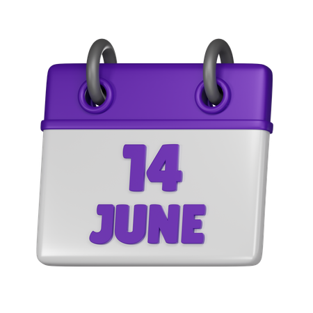 14 de junho  3D Icon