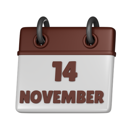 14 de novembro  3D Icon