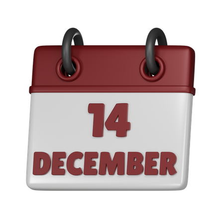 14 décembre  3D Icon