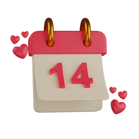 14 Feb  3D Icon