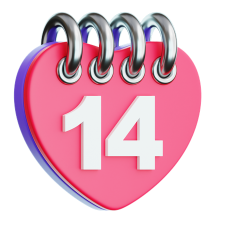 14 de febrero  3D Icon